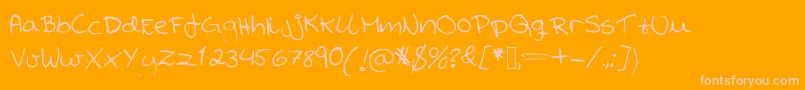 Kranne Font – Pink Fonts on Orange Background