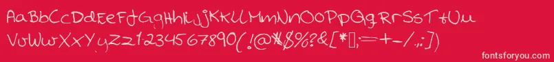 Kranne Font – Pink Fonts on Red Background