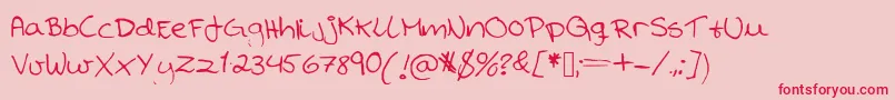 Kranne Font – Red Fonts on Pink Background