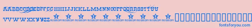 Cheapste-Schriftart – Blaue Schriften auf rosa Hintergrund