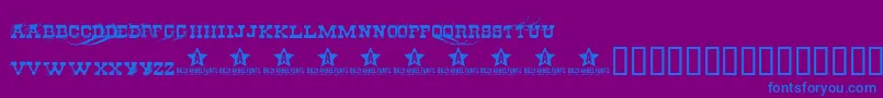 Cheapste Font – Blue Fonts on Purple Background