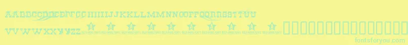 fuente Cheapste – Fuentes Verdes Sobre Fondo Amarillo