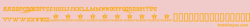 Cheapste Font – Orange Fonts on Pink Background