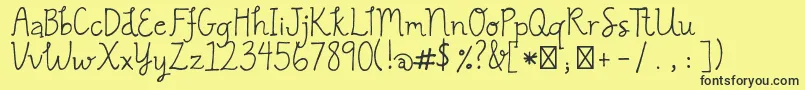GracielaRegular Font – Black Fonts on Yellow Background