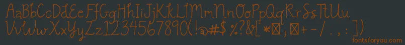 GracielaRegular Font – Brown Fonts on Black Background