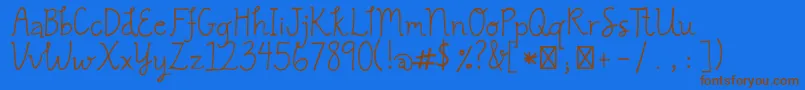 GracielaRegular Font – Brown Fonts on Blue Background