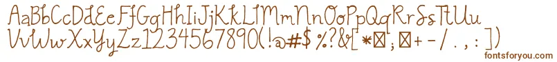 GracielaRegular Font – Brown Fonts on White Background