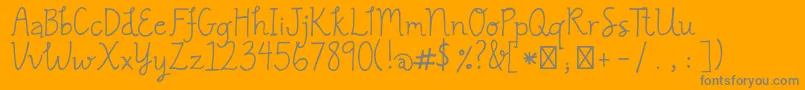 GracielaRegular Font – Gray Fonts on Orange Background
