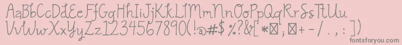 GracielaRegular Font – Gray Fonts on Pink Background