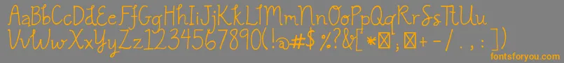 GracielaRegular Font – Orange Fonts on Gray Background