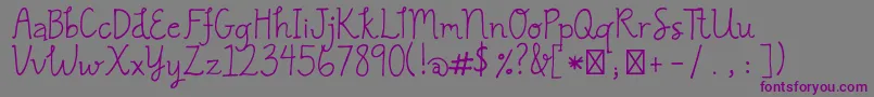 Шрифт GracielaRegular – фиолетовые шрифты на сером фоне