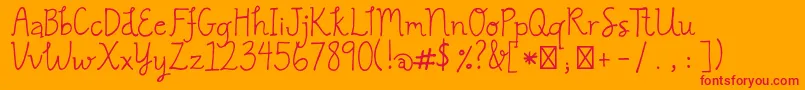 GracielaRegular Font – Red Fonts on Orange Background