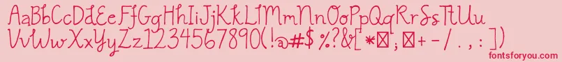 GracielaRegular Font – Red Fonts on Pink Background