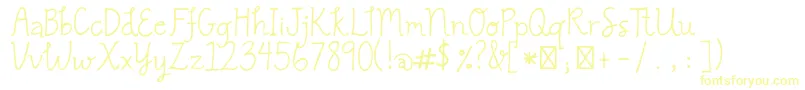 GracielaRegular Font – Yellow Fonts on White Background