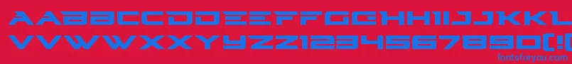 fuente Cyberdynexpand – Fuentes Azules Sobre Fondo Rojo