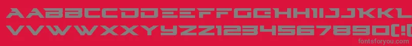 フォントCyberdynexpand – 赤い背景に灰色の文字