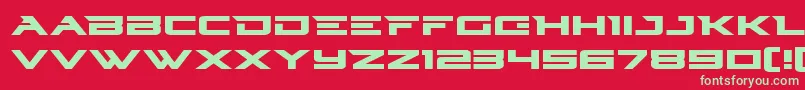 Cyberdynexpand Font – Green Fonts on Red Background