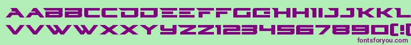 Cyberdynexpand Font – Purple Fonts on Green Background