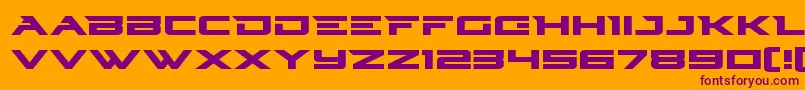 Cyberdynexpand Font – Purple Fonts on Orange Background