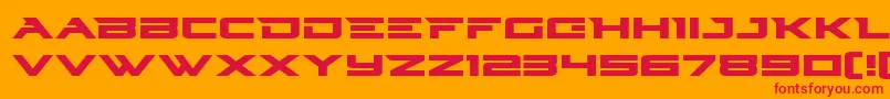 Cyberdynexpand Font – Red Fonts on Orange Background