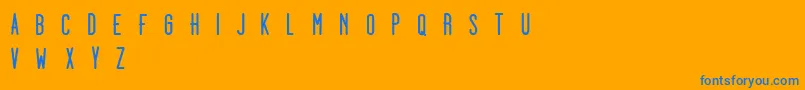 Dooodleista ffy Font – Blue Fonts on Orange Background