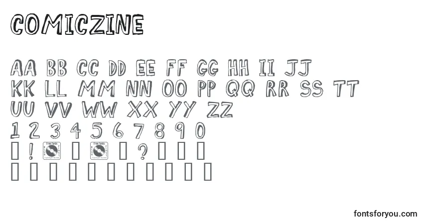Fuente ComicZine - alfabeto, números, caracteres especiales