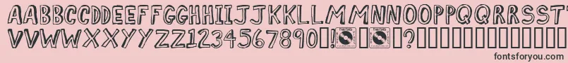 ComicZine Font – Black Fonts on Pink Background