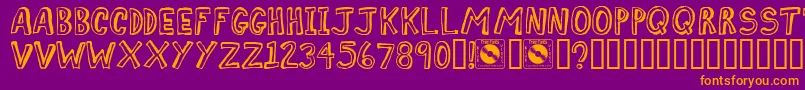 ComicZine Font – Orange Fonts on Purple Background