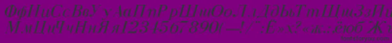 DearbornNormalItalic-Schriftart – Schwarze Schriften auf violettem Hintergrund