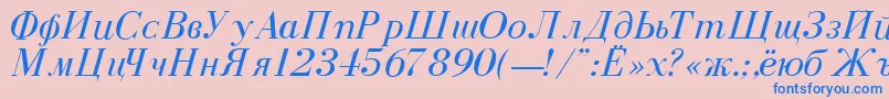 fuente DearbornNormalItalic – Fuentes Azules Sobre Fondo Rosa