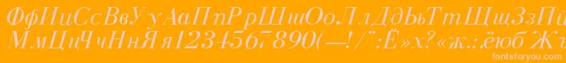 Police DearbornNormalItalic – polices roses sur fond orange