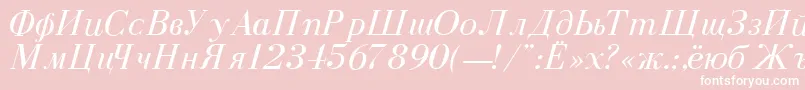 DearbornNormalItalic Font – White Fonts on Pink Background