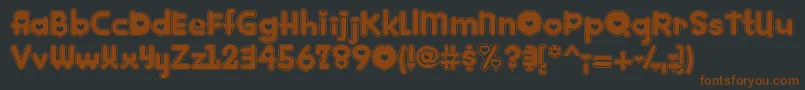 Kinkee ffy Font – Brown Fonts on Black Background