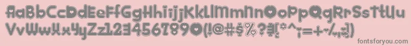 Kinkee ffy Font – Gray Fonts on Pink Background