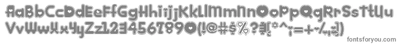 Kinkee ffy Font – Gray Fonts on White Background