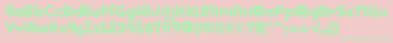 Kinkee ffy Font – Green Fonts on Pink Background