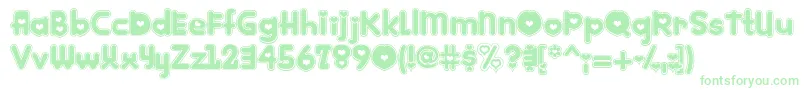 Kinkee ffy Font – Green Fonts on White Background