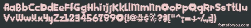 Kinkee ffy Font – Pink Fonts on Black Background