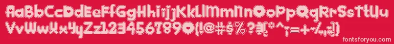 Kinkee ffy Font – Pink Fonts on Red Background