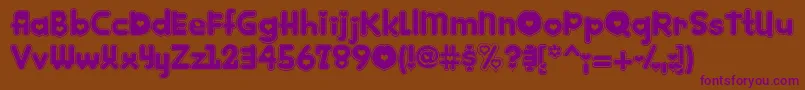 Шрифт Kinkee ffy – фиолетовые шрифты на коричневом фоне