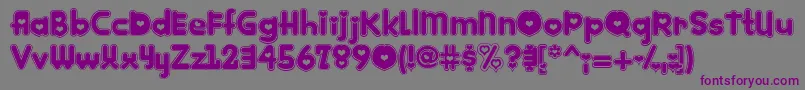 Kinkee ffy Font – Purple Fonts on Gray Background