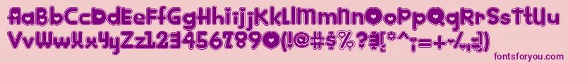 Kinkee ffy Font – Purple Fonts on Pink Background