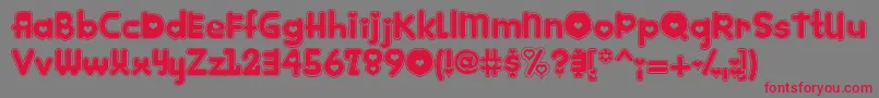 fuente Kinkee ffy – Fuentes Rojas Sobre Fondo Gris