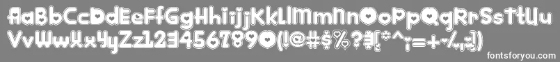 Kinkee ffy Font – White Fonts on Gray Background