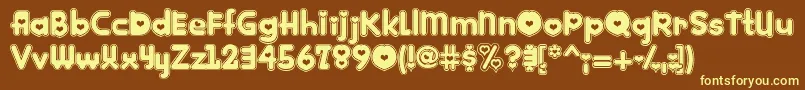 Kinkee ffy Font – Yellow Fonts on Brown Background