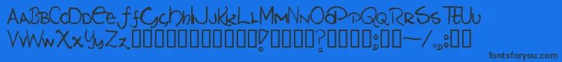 NazGrunge Font – Black Fonts on Blue Background
