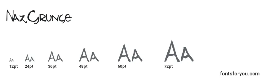 Размеры шрифта NazGrunge