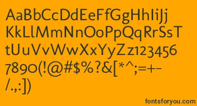 MolengoRegular font – Black Fonts On Orange Background