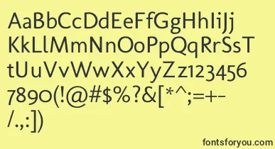 MolengoRegular font – Black Fonts On Yellow Background