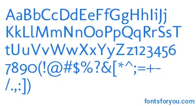 MolengoRegular font – Blue Fonts On White Background